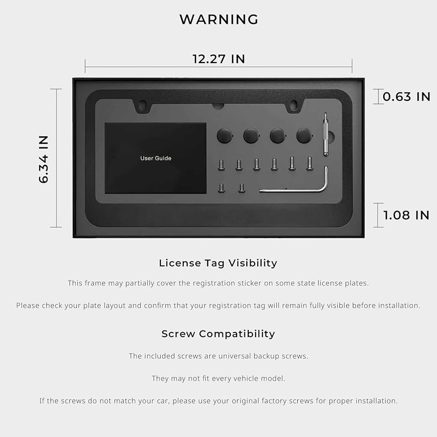 Amazon | テスラ用3Dブラックナンバープレートフレーム | 外装・エアロ
